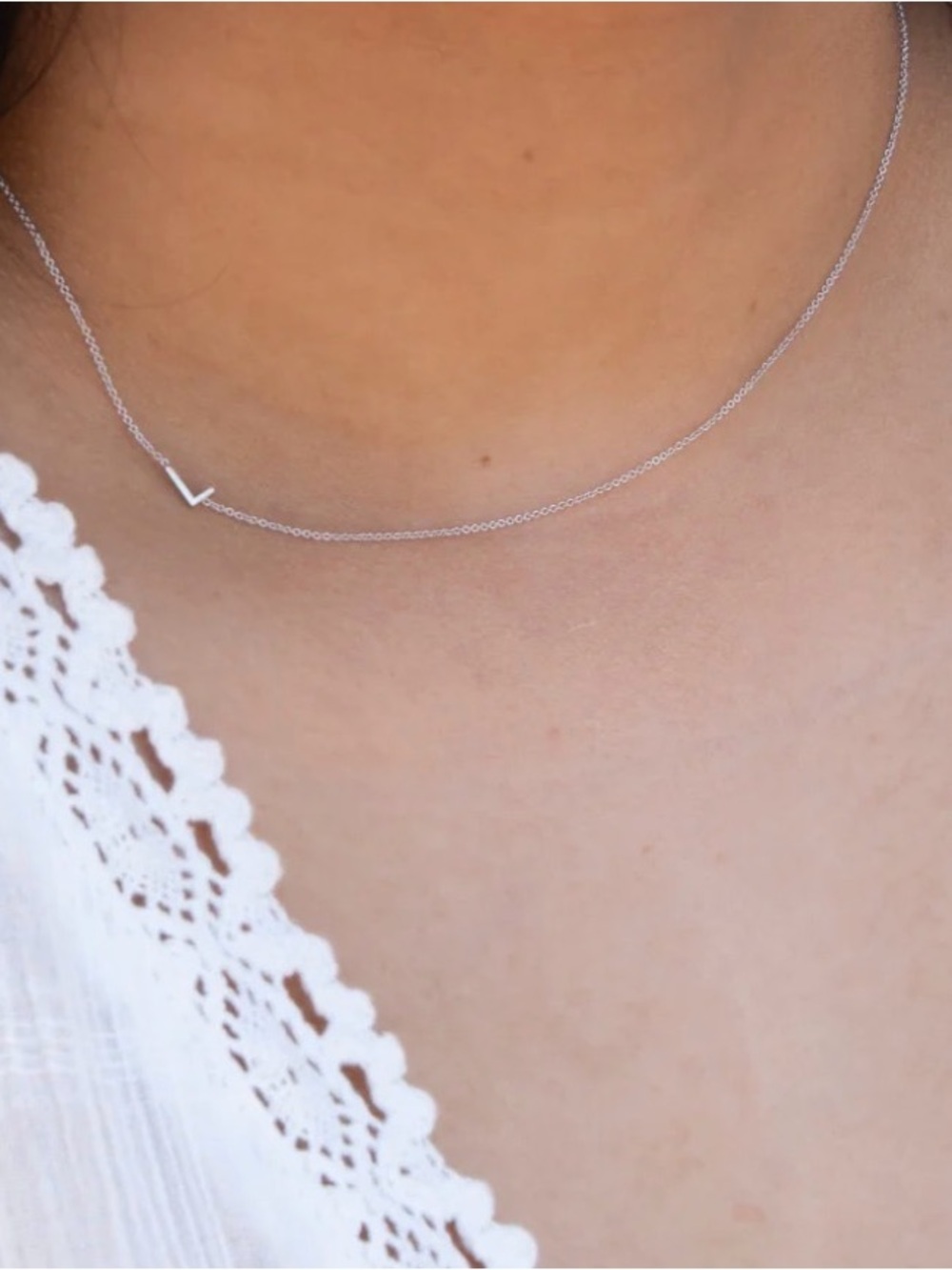 Maya Brenner 14k Gold Asymmetrical Letter Necklace - L